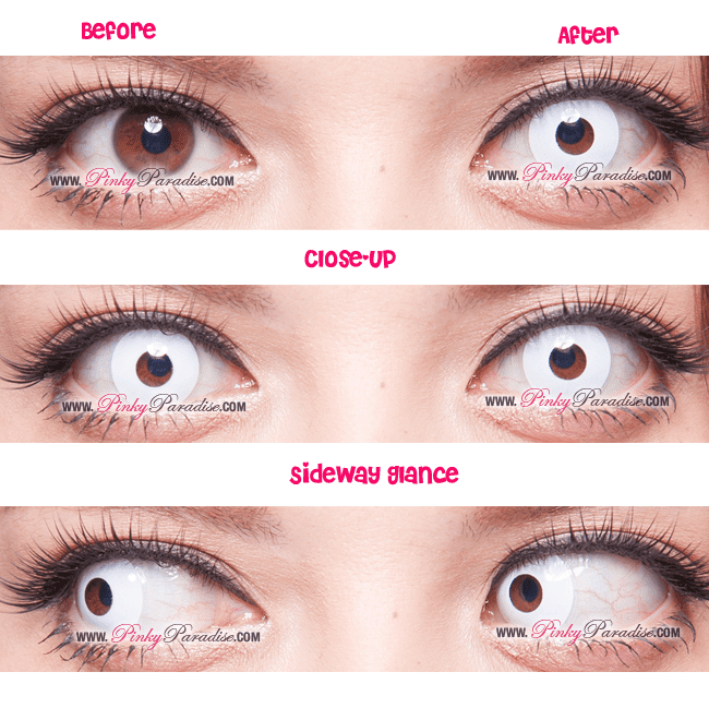 White Mesh Prescription (12 months) Cosplay Contacts