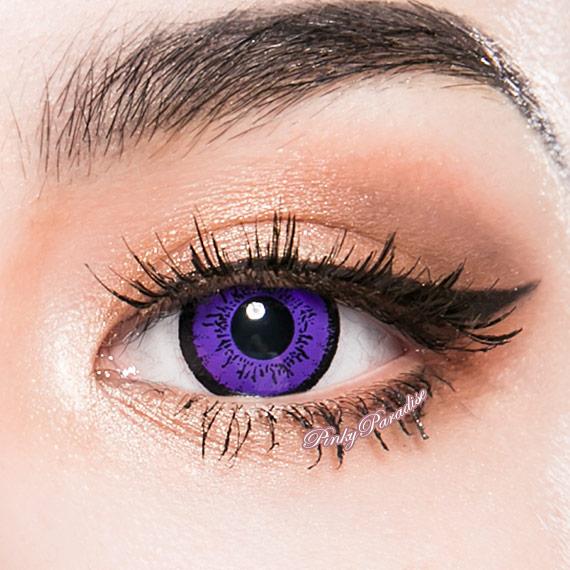 purple colored eye contacts